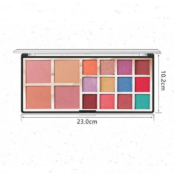 Miss Rose 16 Color 3 in 1 Eye Shadow, Blush & Powder Palette - Image 2