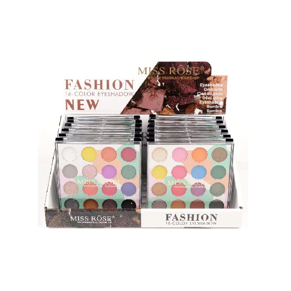 Miss Rose 16 Color Matte &amp; Shimmer Eyeshadow Palette Kit - Image 2