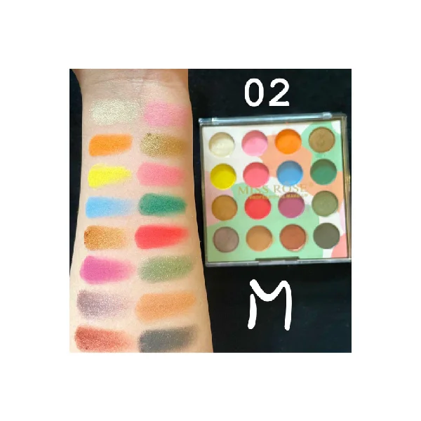 Miss Rose 16 Color Matte &amp; Shimmer Eyeshadow Palette Kit - Image 3