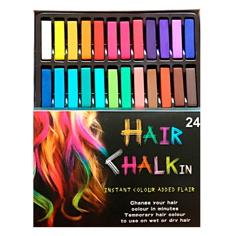 24 Pcs Temporary Hair Color Chalk