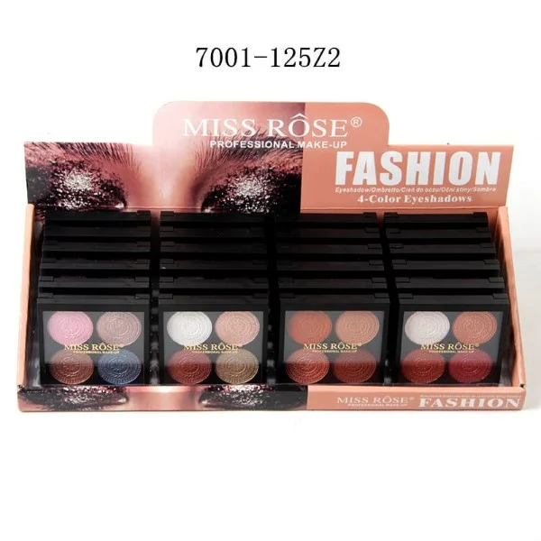 Miss Rose 4 Color Eyeshadow and Highlighter Palette - Image 2