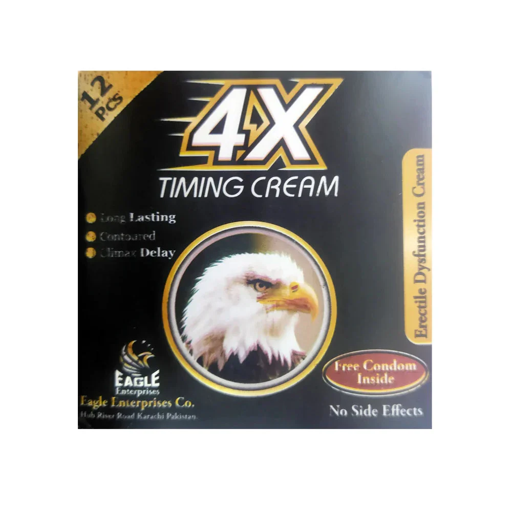 4X Timing Cream Condoms 12 Pcs (For Men)