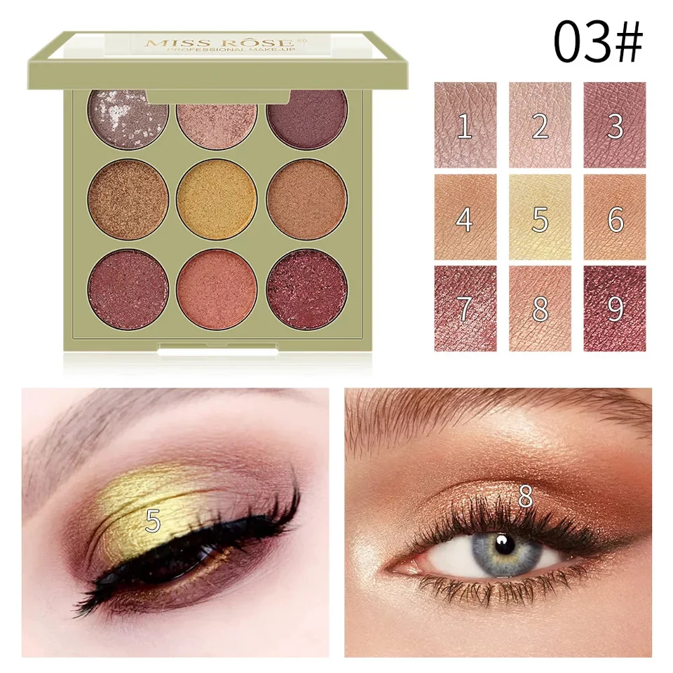 Miss Rose 9 Color Eyeshadow Palette - Image 6