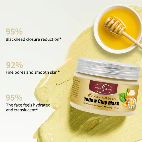 Aichun Beauty Green Tea & Yellow Clay Mask - Image 2