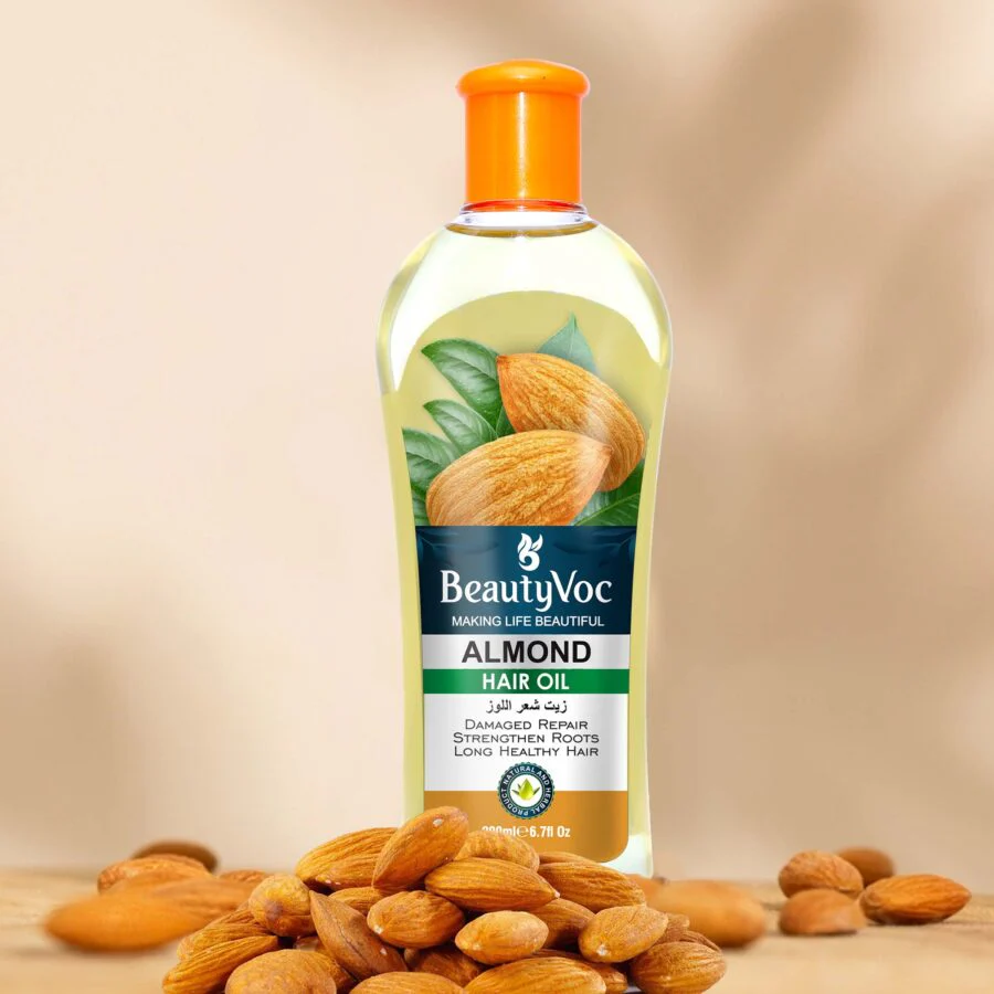 BeautyVoc Almond Hair Oil 200 ml | For Hair Growth, Shine & Strength | Reduces Hair Fall & Deeply Nourishes Dry Hair - Image 2