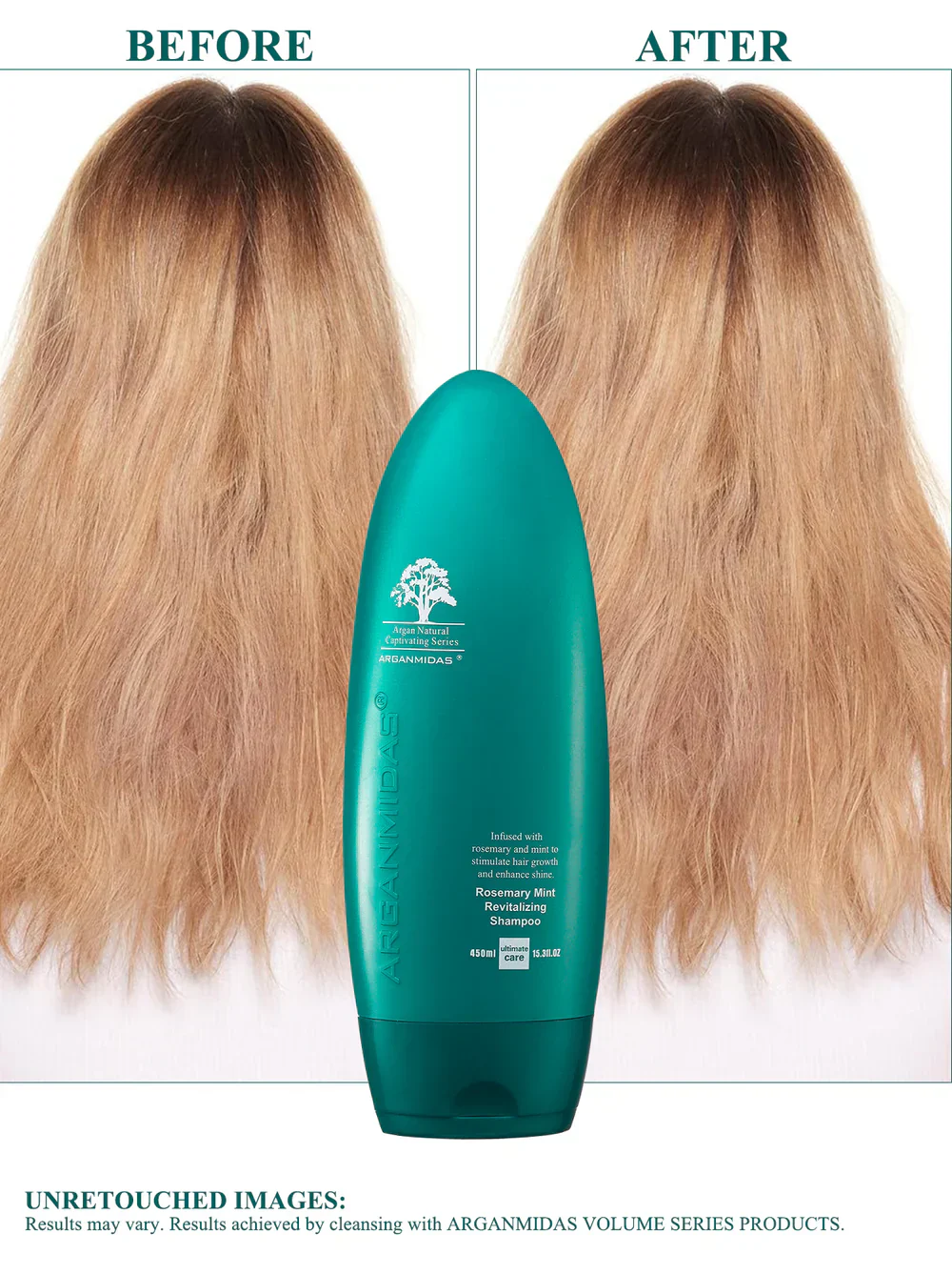 Arganmidas Rosemary Mint Revitalizing Shampoo 450 ML - Image 3