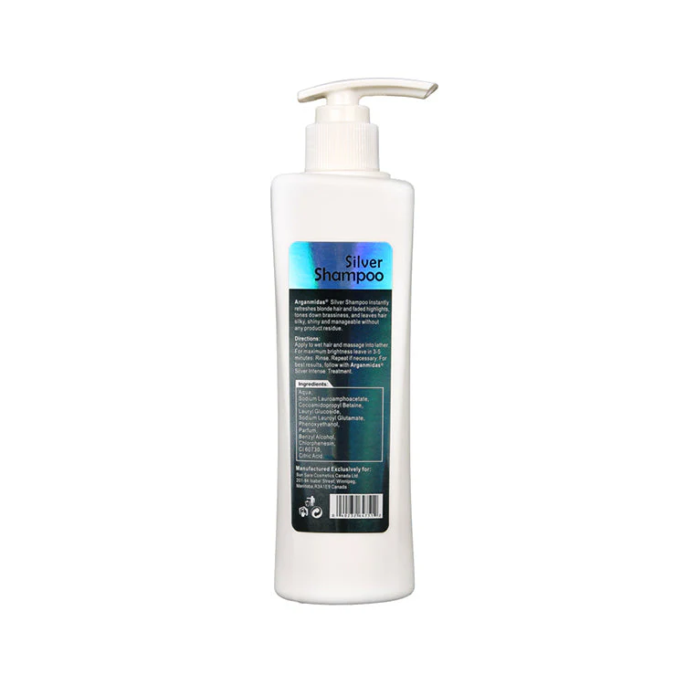 Arganmidas Silver Shampoo 300 ML for Highlighted, Blonde or Grey Hair - Image 2