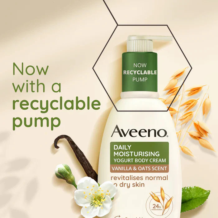 Aveeno Daily Moisturizing Yogurt Body Cream Vanilla & Oat 300 ML - Image 2