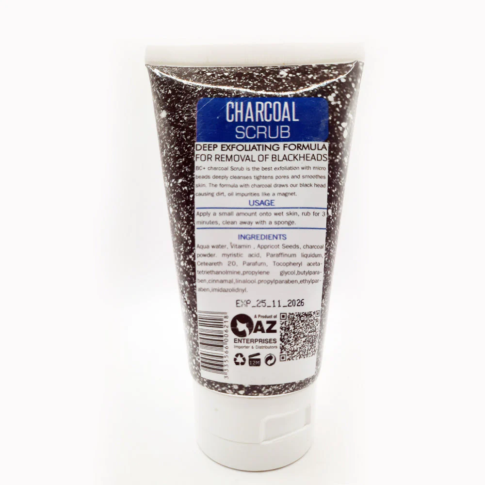 BC+ Charcoal Scrub Deep Exfoliating Formula 120 ML - Image 2