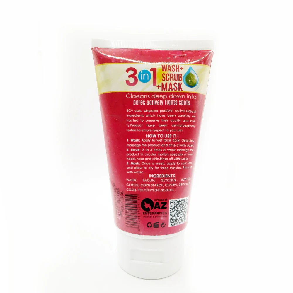 BC+ Pure Active 3 in 1 Wash + Scrub + Mask 120 ML - Image 2