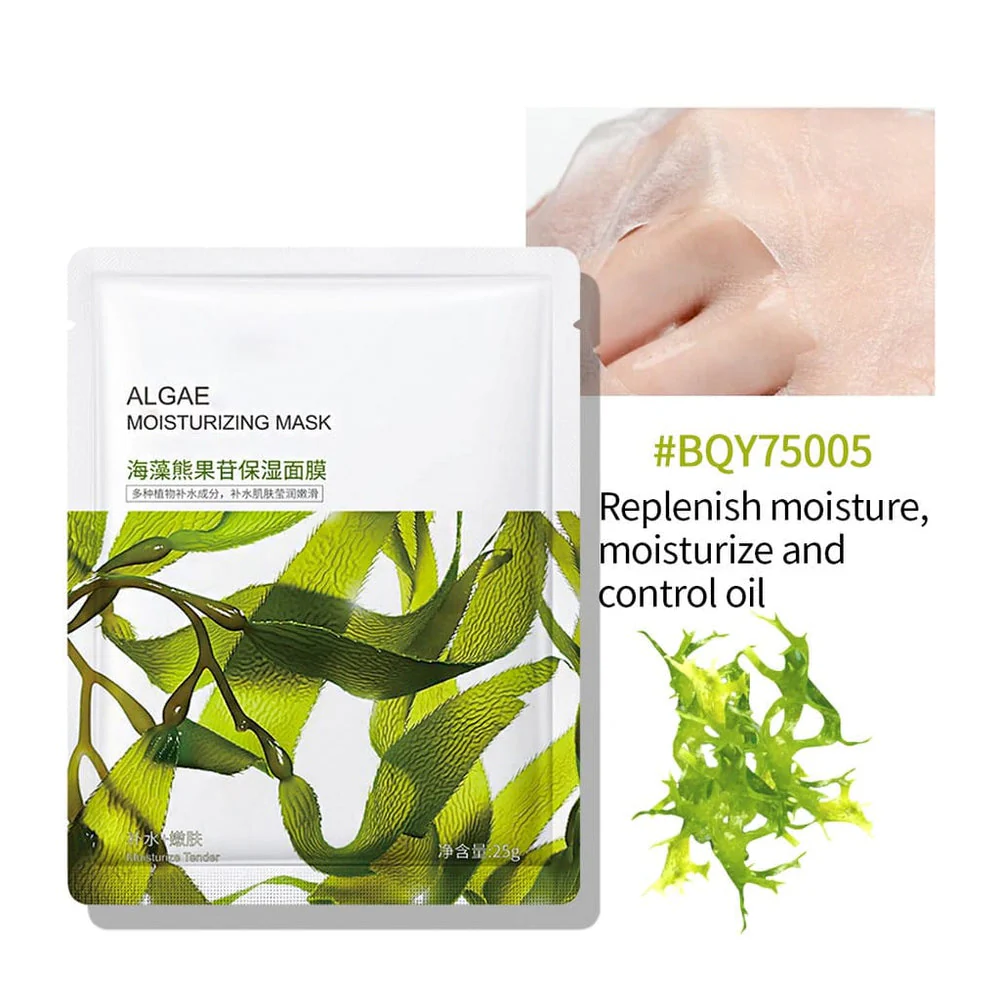 BIOAQUA Algae Moisturizing Face Sheet Mask Improving Dryness Mask - Image 3