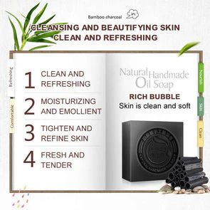 BIOAQUA Handmade Bamboo Charcoal Soap 100g - Image 2