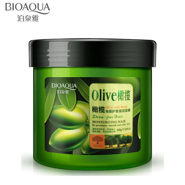 BIOAQUA Olive Hair Keratin Mask For Dry Damaged Hair 500g - Image 3