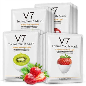 BIOAQUA Pack of 4 V7 Vitamins Fruit Face Mask Sheets - Image 2