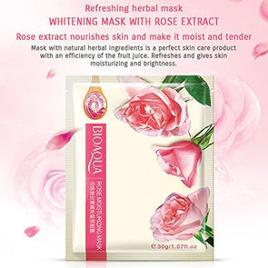 BIOAQUA Rose Natural Moisturizing Face Sheet Mask - Image 2
