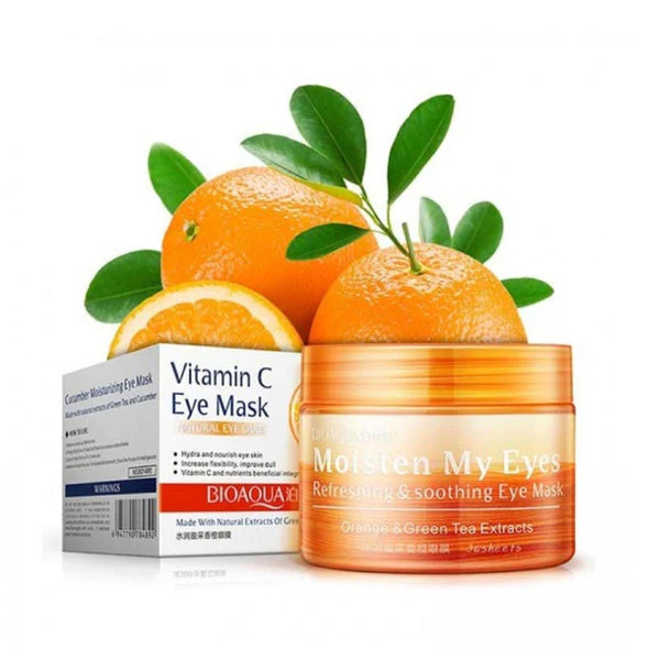 BIOAQUA Vitamin C Orange Moisturizing Eye Mask for Dark Circles 80gm - Image 3