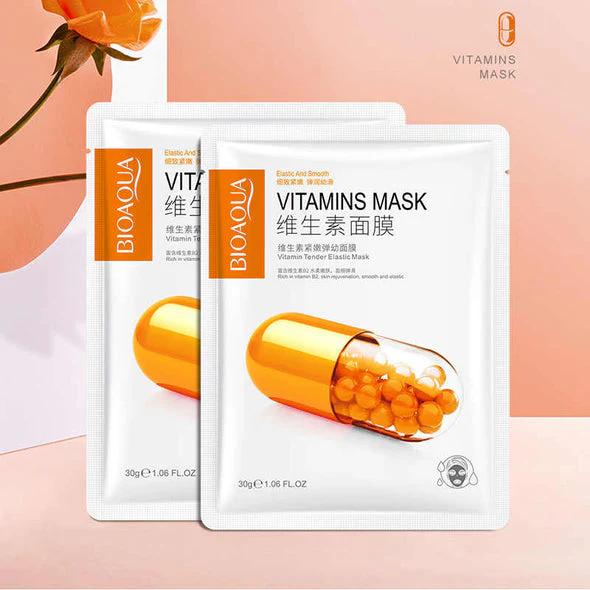 BIOAQUA Vitamins Tender Elastic Face Mask Sheet 1 Pc