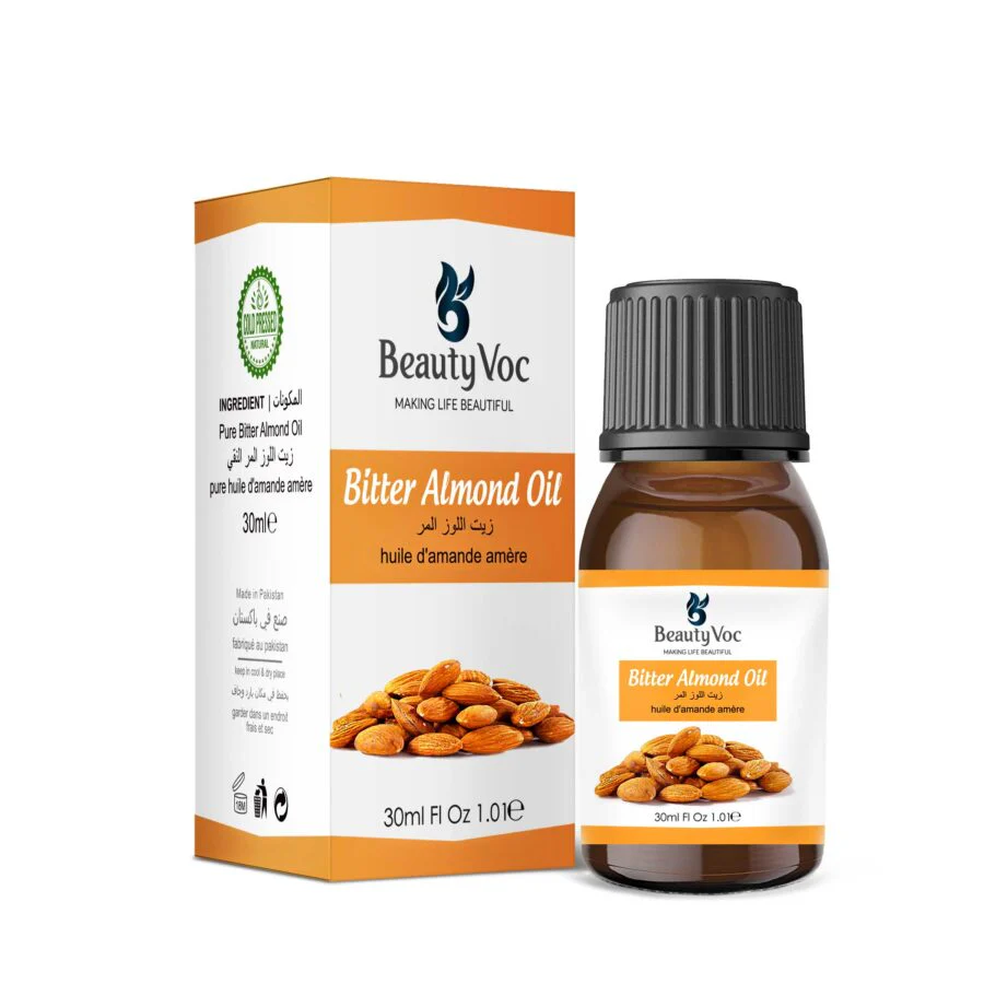 BeautyVoc Bitter Almond Oil 30 ml - 100% Pure & Natural | Best For Skin & Hair Care