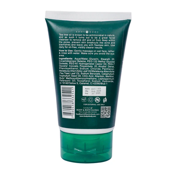 BNB Organic Acne Tea Tree Face Wash - Image 2