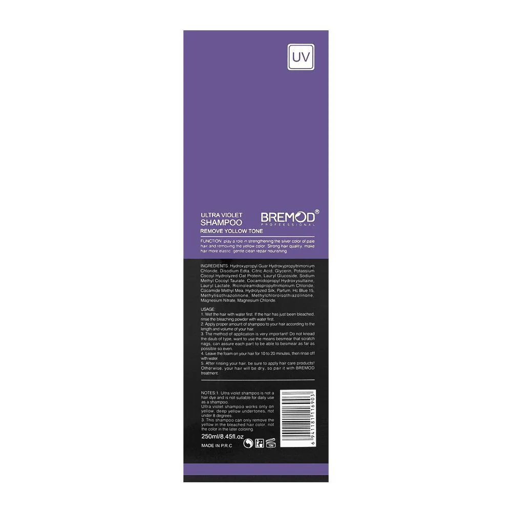 Bremod Ultra Violet Shampoo For Restore Damaged Hair 250 ML - Image 3