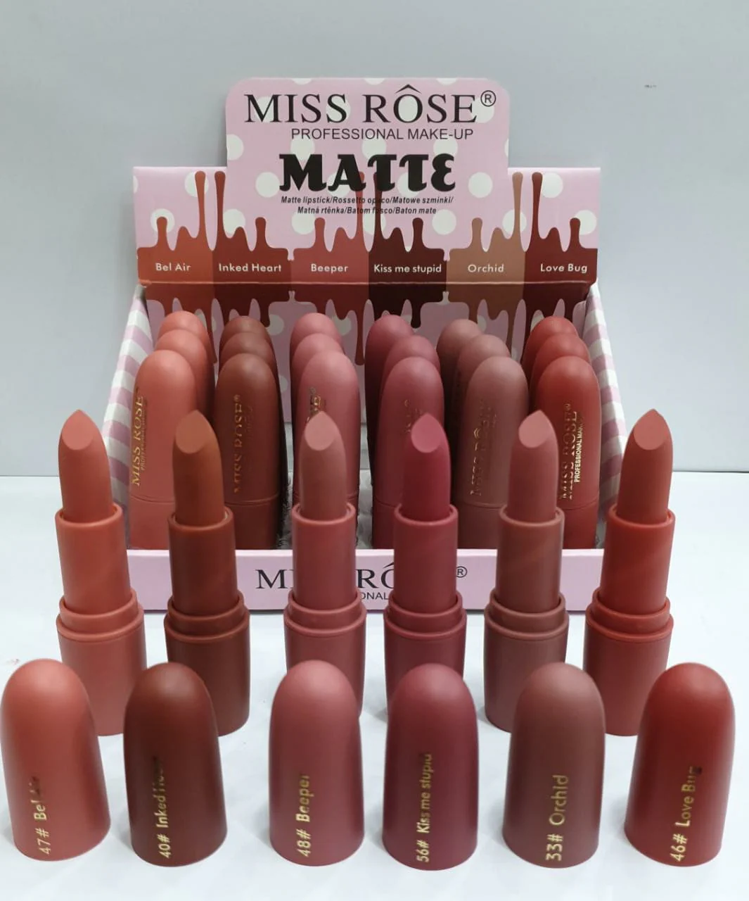 Miss Rose Bullet Lipsticks Setting A - Set of 6 - Image 2