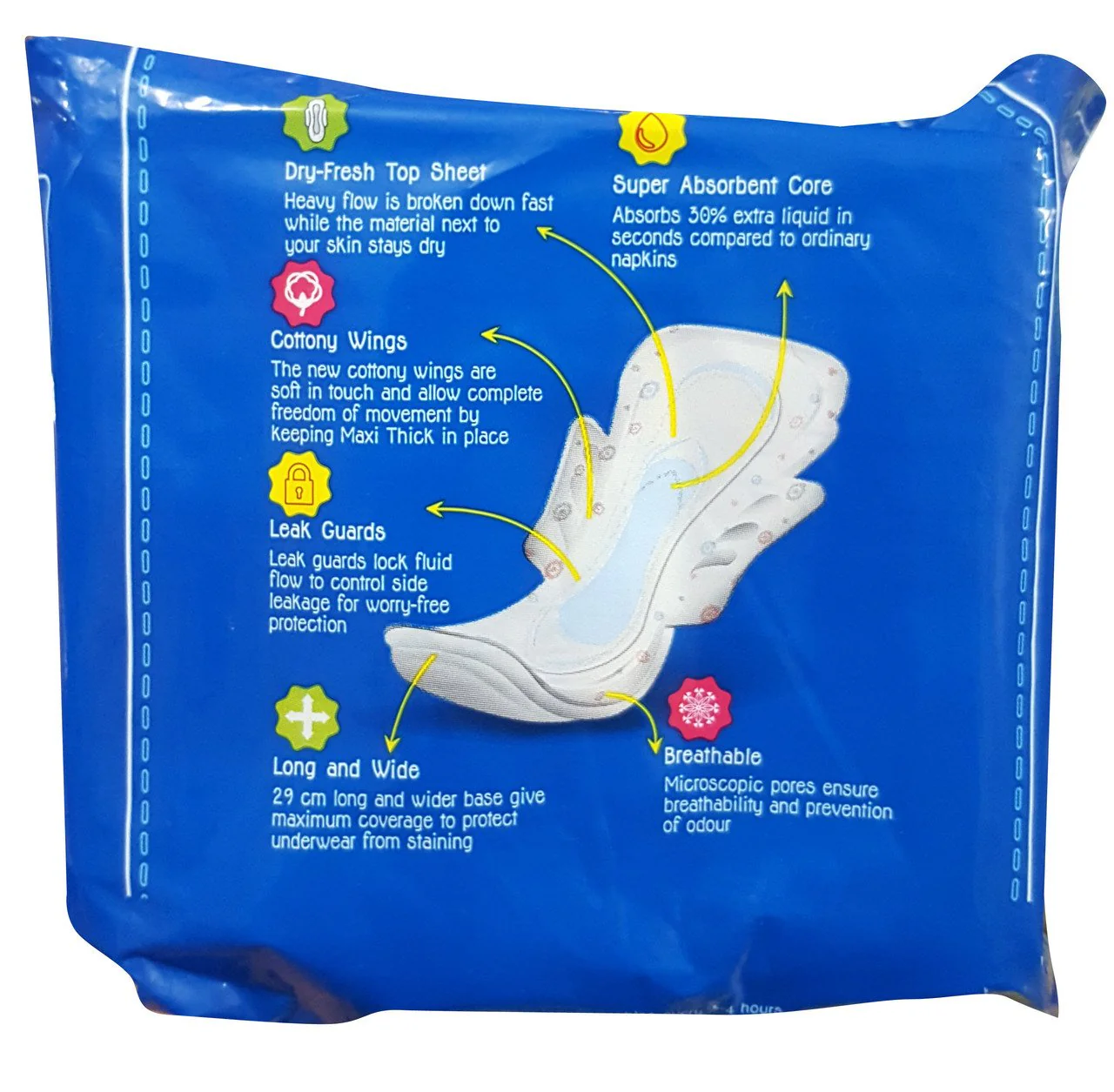 Butterfly Maxi Thick 9 Large Sanitary Napkins - Image 2