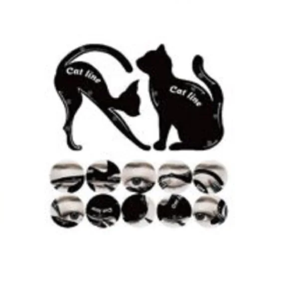 Cat Line Eyeliner Stencils Pro Eye Makeup Tool - Image 2
