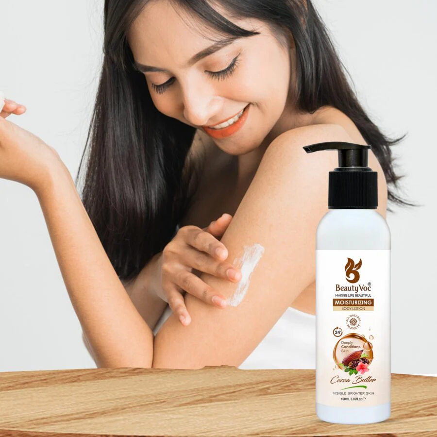 BeautyVoc Cocoa Butter Face & Body Lotion 150 ml | Best for Dry Skin| Deep Moisturizing | Non-Greasy | Perfect for Daily Use - Image 5