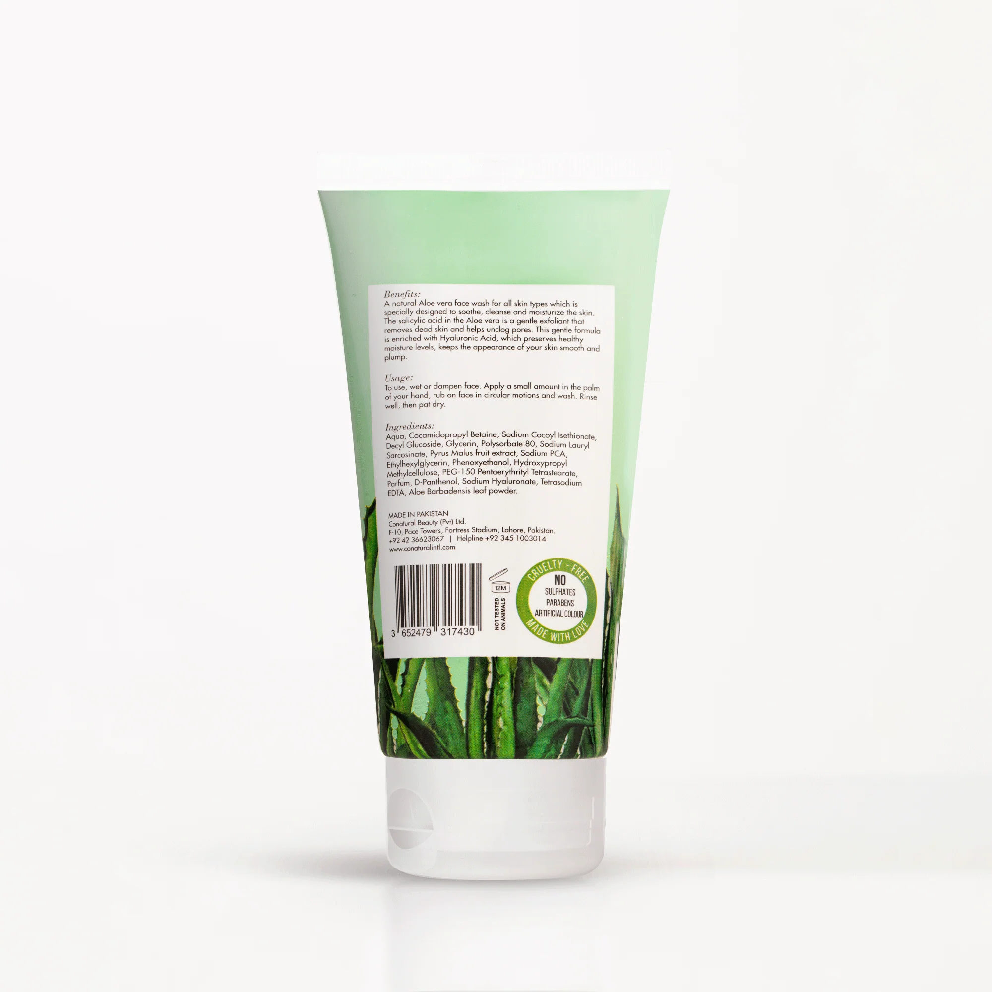 CoNatural Hydrating Aloe Vera Face Wash 150 ML - Image 2