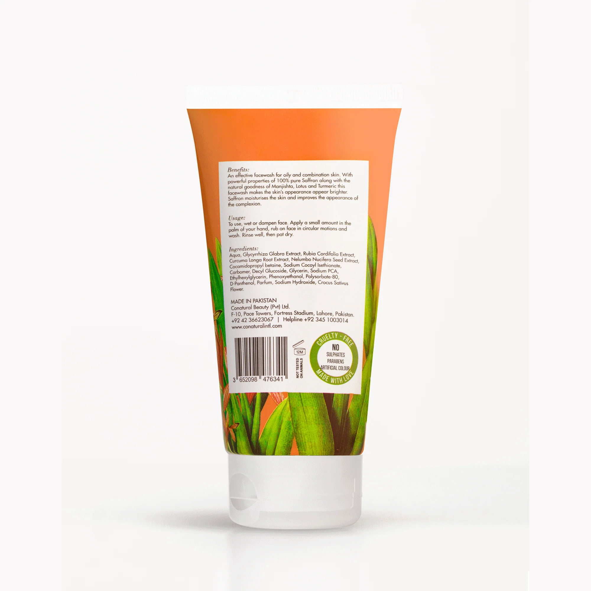 CoNatural Saffron Face Wash 150 ML - Image 2