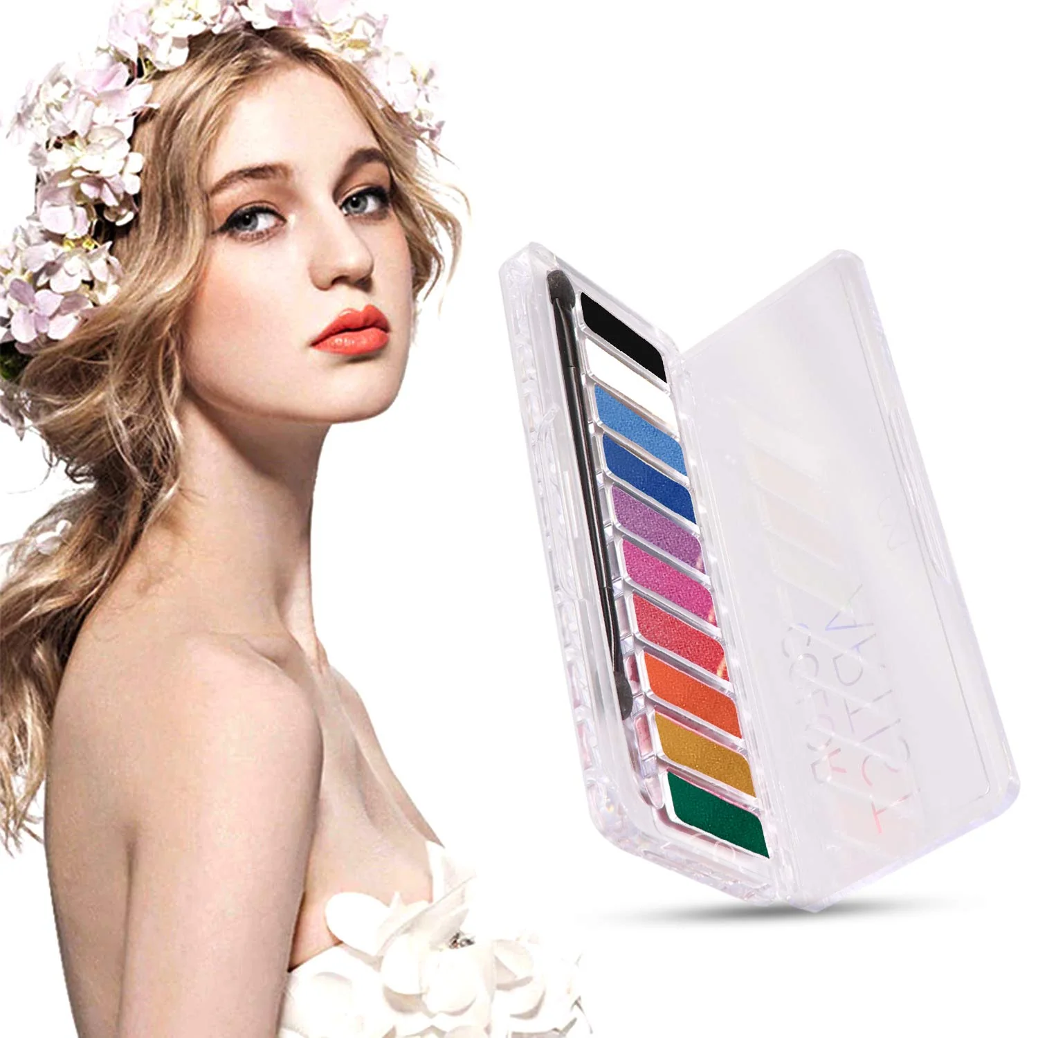 CVB  10 Colours Eyeshadow for Sultry, Glimmering and Subtle Looks, Coveted Shades Colour Pallet for Long Lasting Eye Make-Up - Image 3