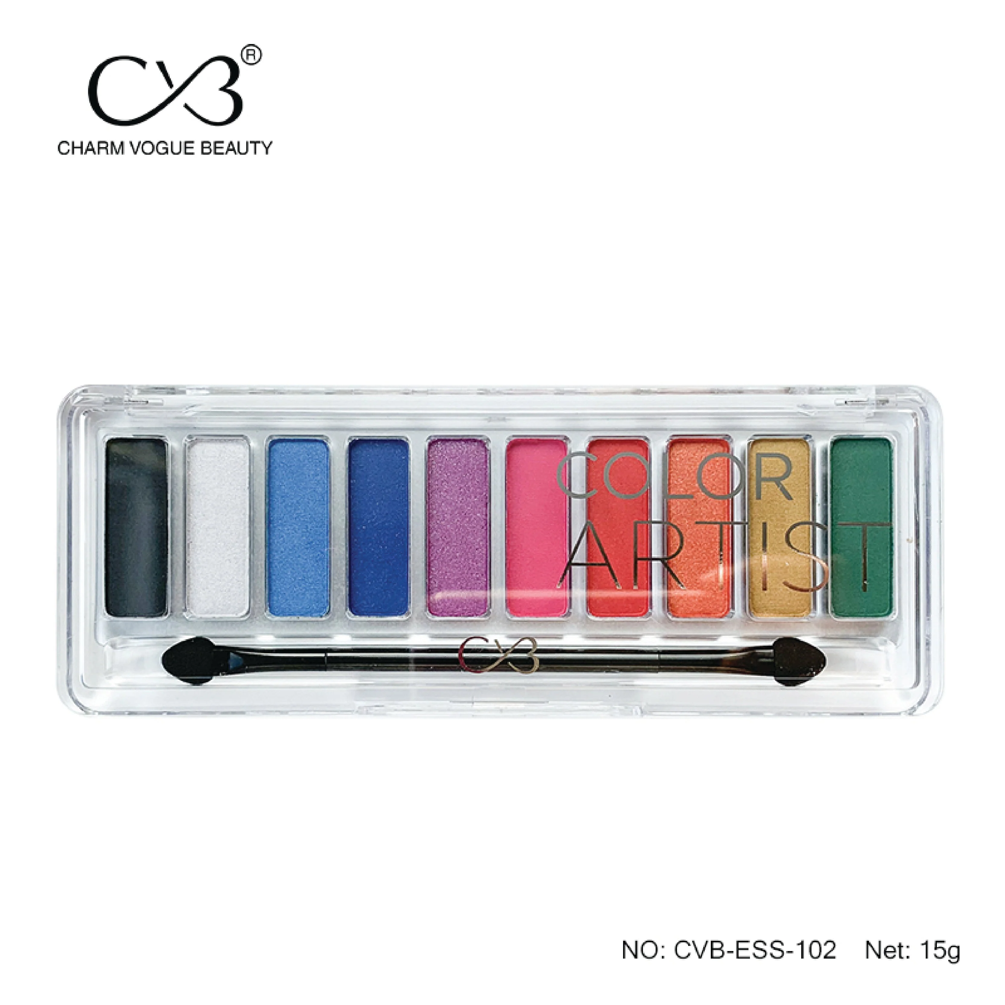 CVB  10 Colours Eyeshadow for Sultry, Glimmering and Subtle Looks, Coveted Shades Colour Pallet for Long Lasting Eye Make-Up - Image 6
