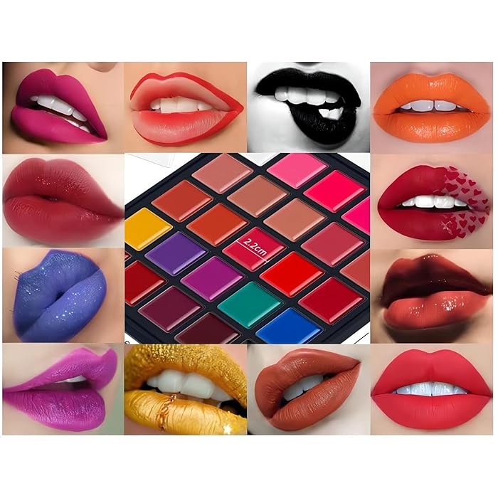 Cvb 25 Color Lipstick Lip Gloss Palette 24H Long-lasting moisturizing Waterproof matte Lip Palette Makeup,Pigmented Lipstick Set C222 - Image 7