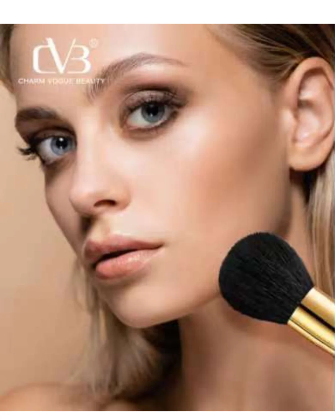 CVB 4 in 1 Travel Brush | With Ultra Soft Bristles | Face Powder Blending Brush | Dense and Fluffy brush - Image 3