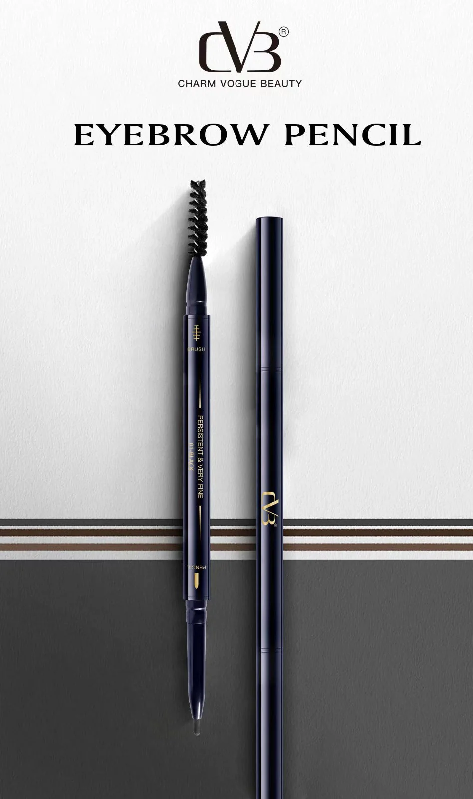 CVB Bro.Mance Eyebrow Pencil  Dual ended Brow pencil C211 - Image 4