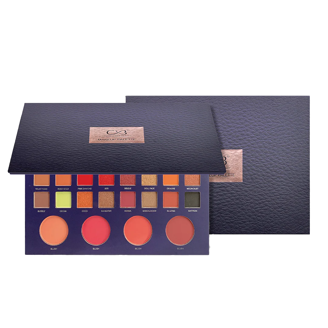 CVB C79 36 Color Makeup Palette for Deep Layering, Micro-Crystal Powder Colour Kit for Face & Eyes, Includes 4 Blush Powder (36 Shades, 90g) - Image 2