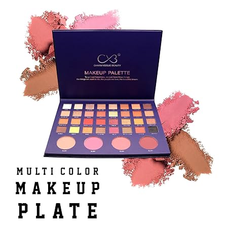 CVB C79 36 Color Makeup Palette for Deep Layering, Micro-Crystal Powder Colour Kit for Face & Eyes, Includes 4 Blush Powder (36 Shades, 90g) - Image 5