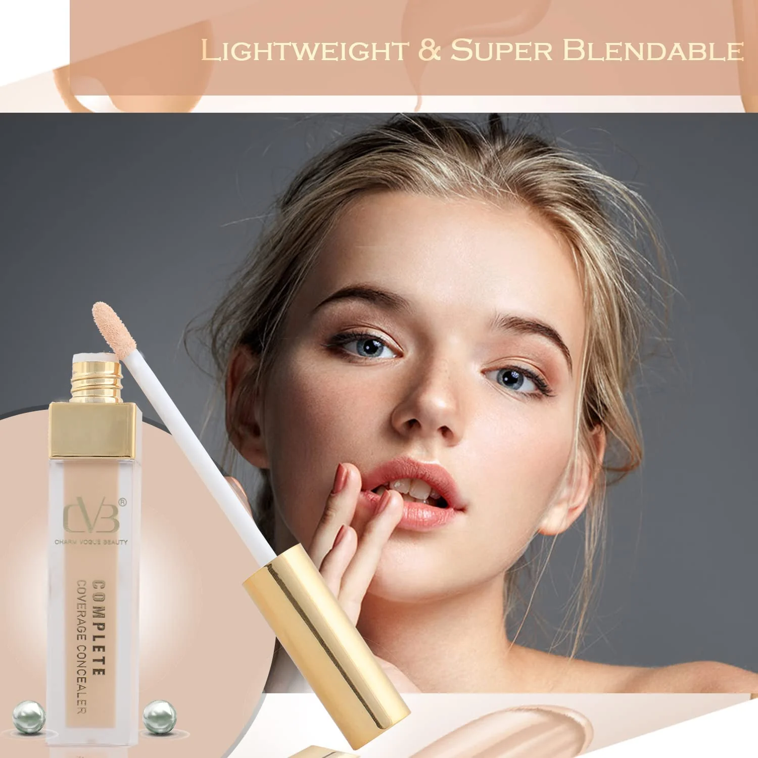 CVB C97 Natural Nude Complete Coverage Liquid Concealer for Soft- Matte Finish Look Under Eye Dark Circles & Red Patches (6ml, - Image 3