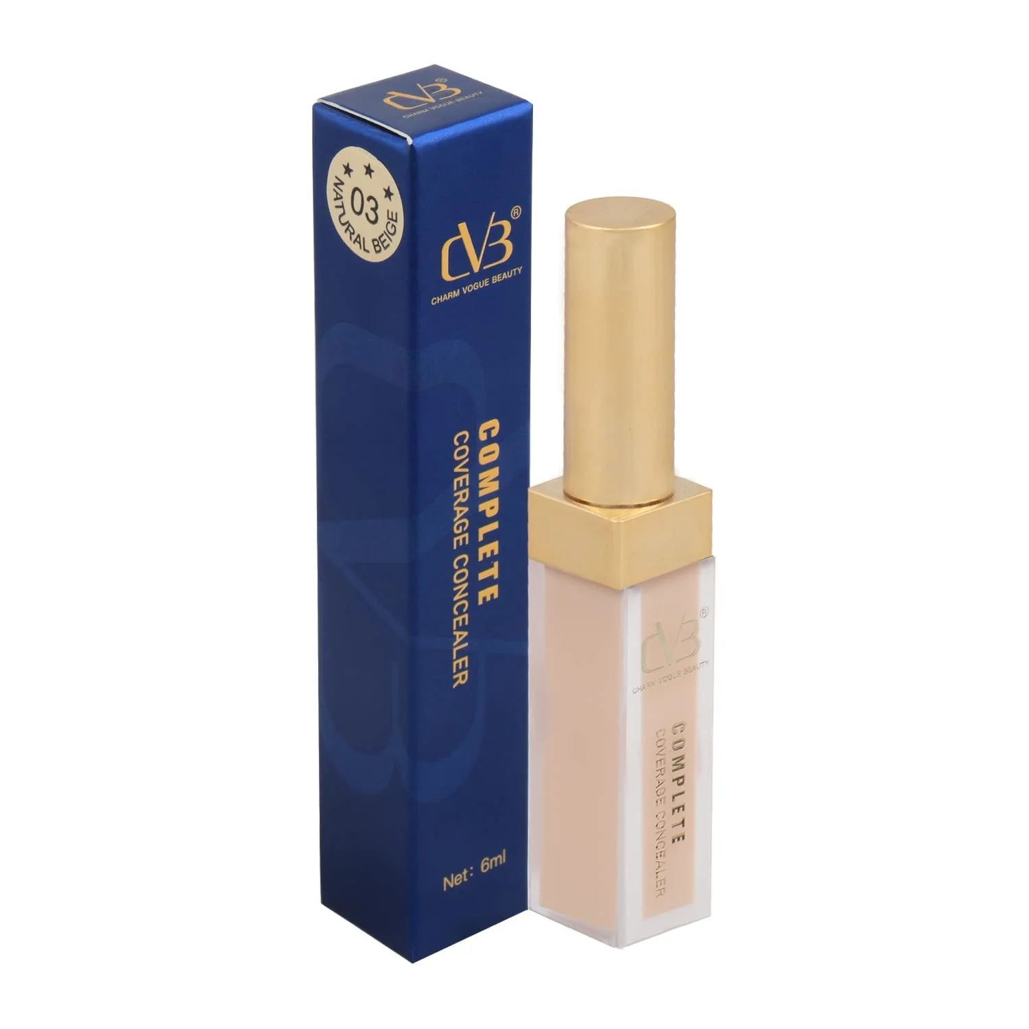 CVB C97 Natural Nude Complete Coverage Liquid Concealer for Soft- Matte Finish Look Under Eye Dark Circles & Red Patches (6ml, - Image 5
