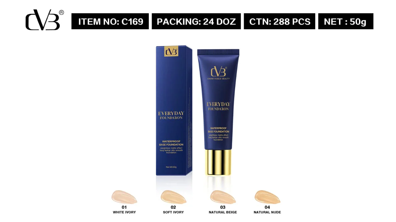Cvb Everyday Foundation   WATERPROOF BASE FOUNDATION NET 50G - Image 2