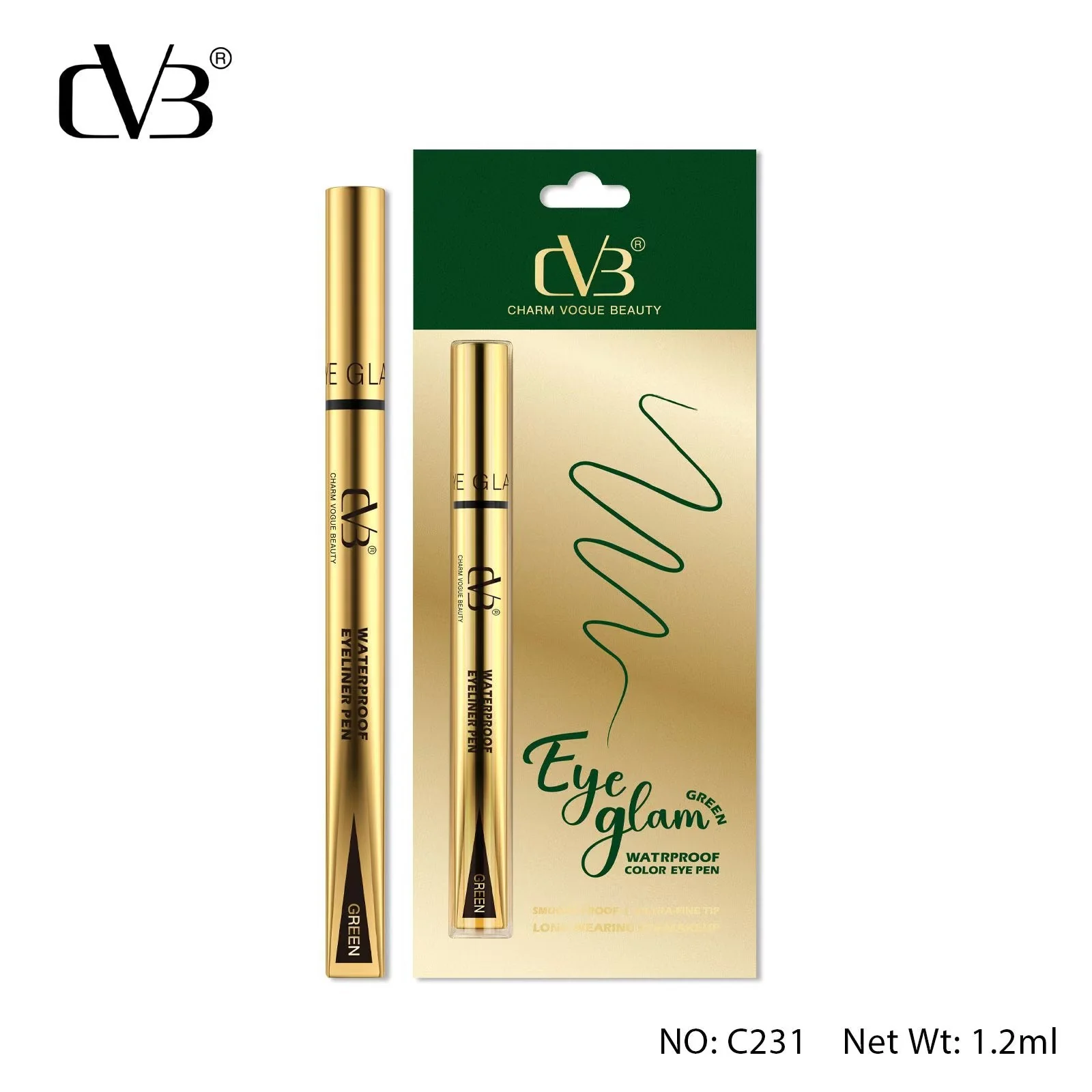 CVB Eye Glam Waterproof color Eye Pen  Eyeliner pen C231 - Image 5