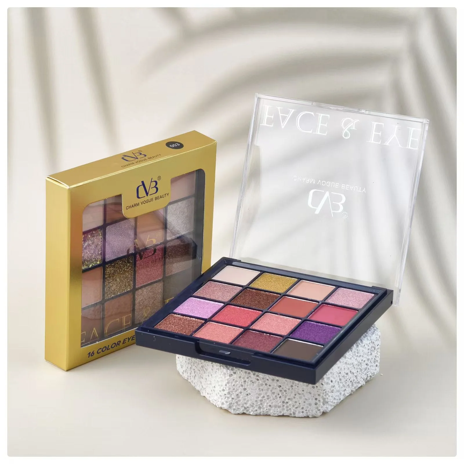 Cvb Face & Eye 16 Colors Eyeshadow Palette  C207 16G