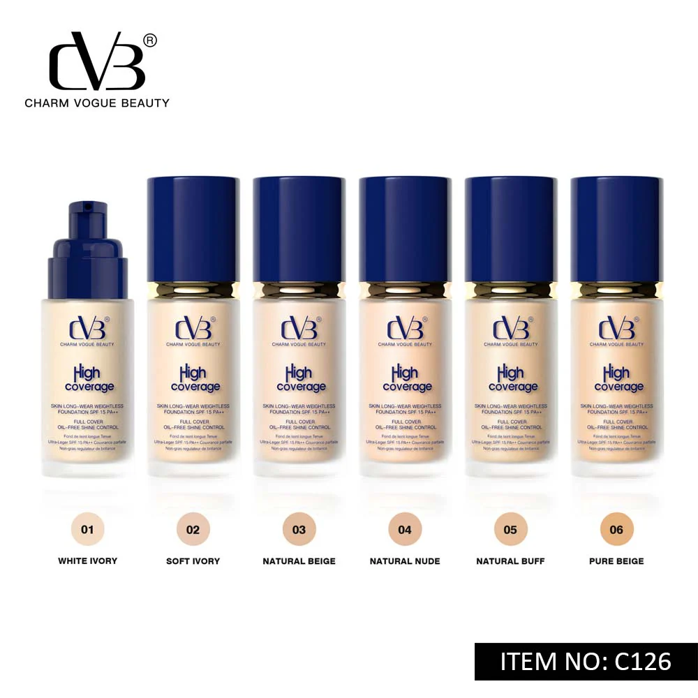 CVB HIGH COVERAGE SKIN LONG-WEAR WEIGHTLESS FOUNDATION SPF 15 PA+++ - Image 2