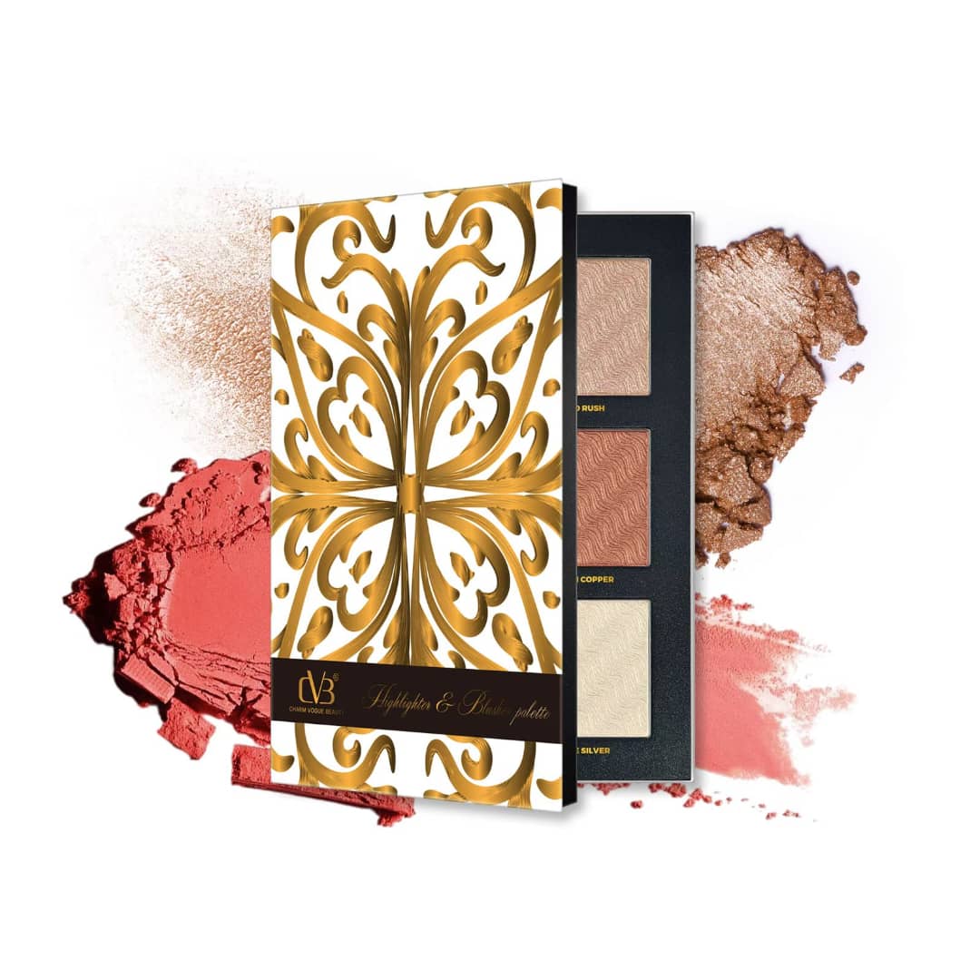 Cvb Highlighter & Blusher palette  Lightweight - Soft Textured - Showstopper C225 - Image 2