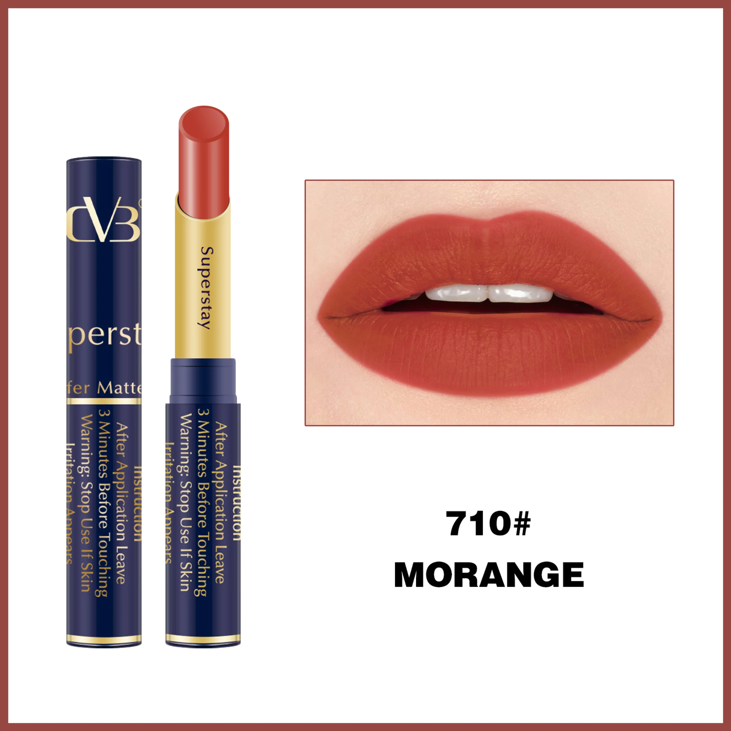 CVB LM-206 SuperStay No Transfer Matte Lipstick, Waterproof and Full-Pigmented, Transfer-Proof Smudge-Proof Lip Colour - Image 13
