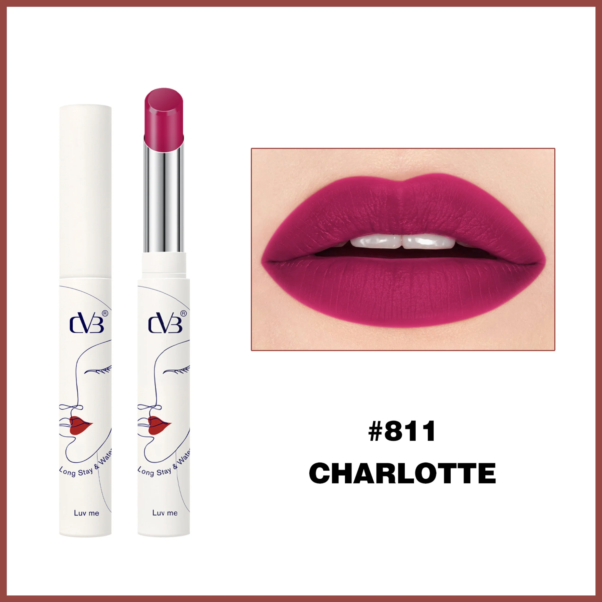 CVB Luv Me Non Transfer Matte Lipstick Long  stay & Waterproof - Image 11