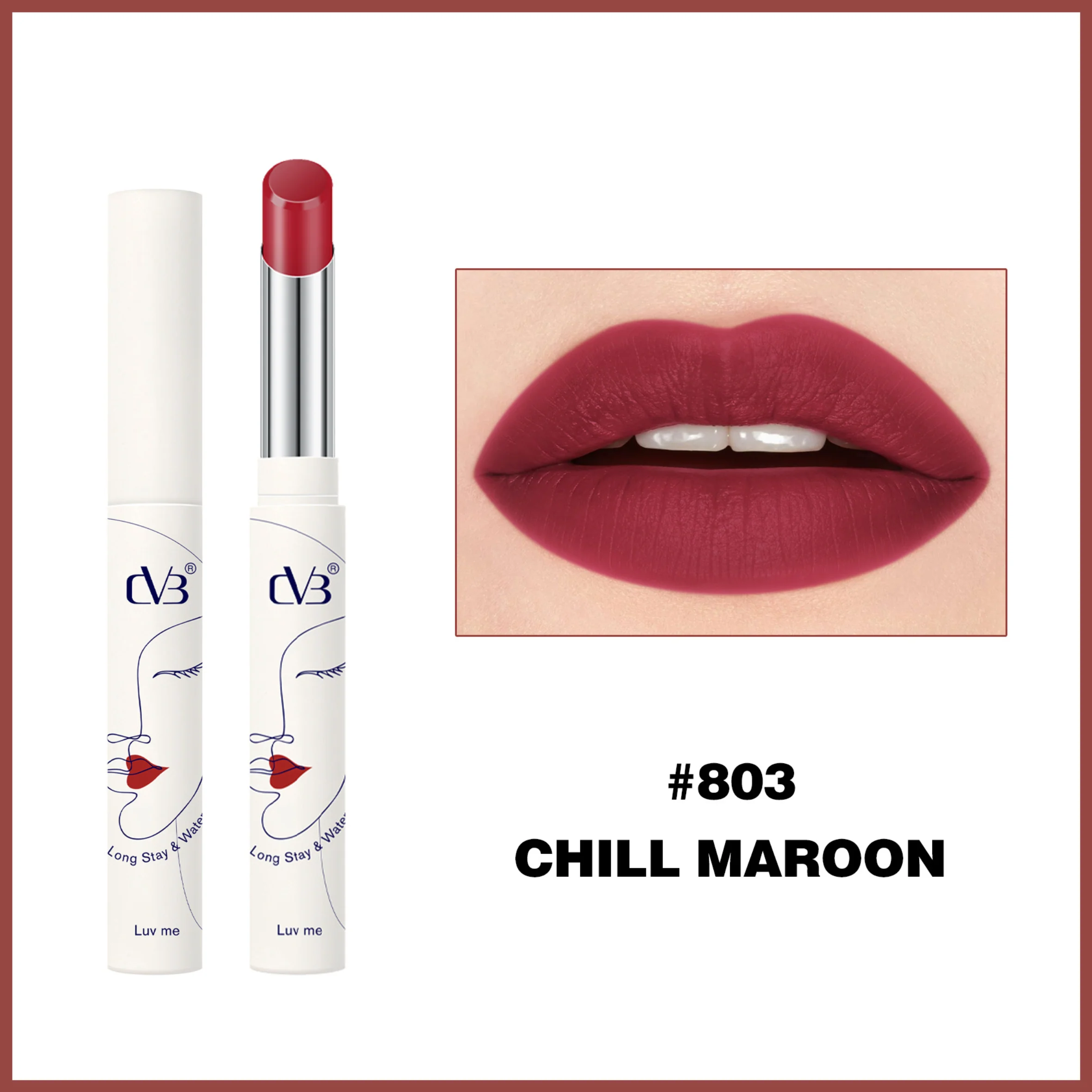 CVB Luv Me Non Transfer Matte Lipstick Long  stay & Waterproof - Image 3