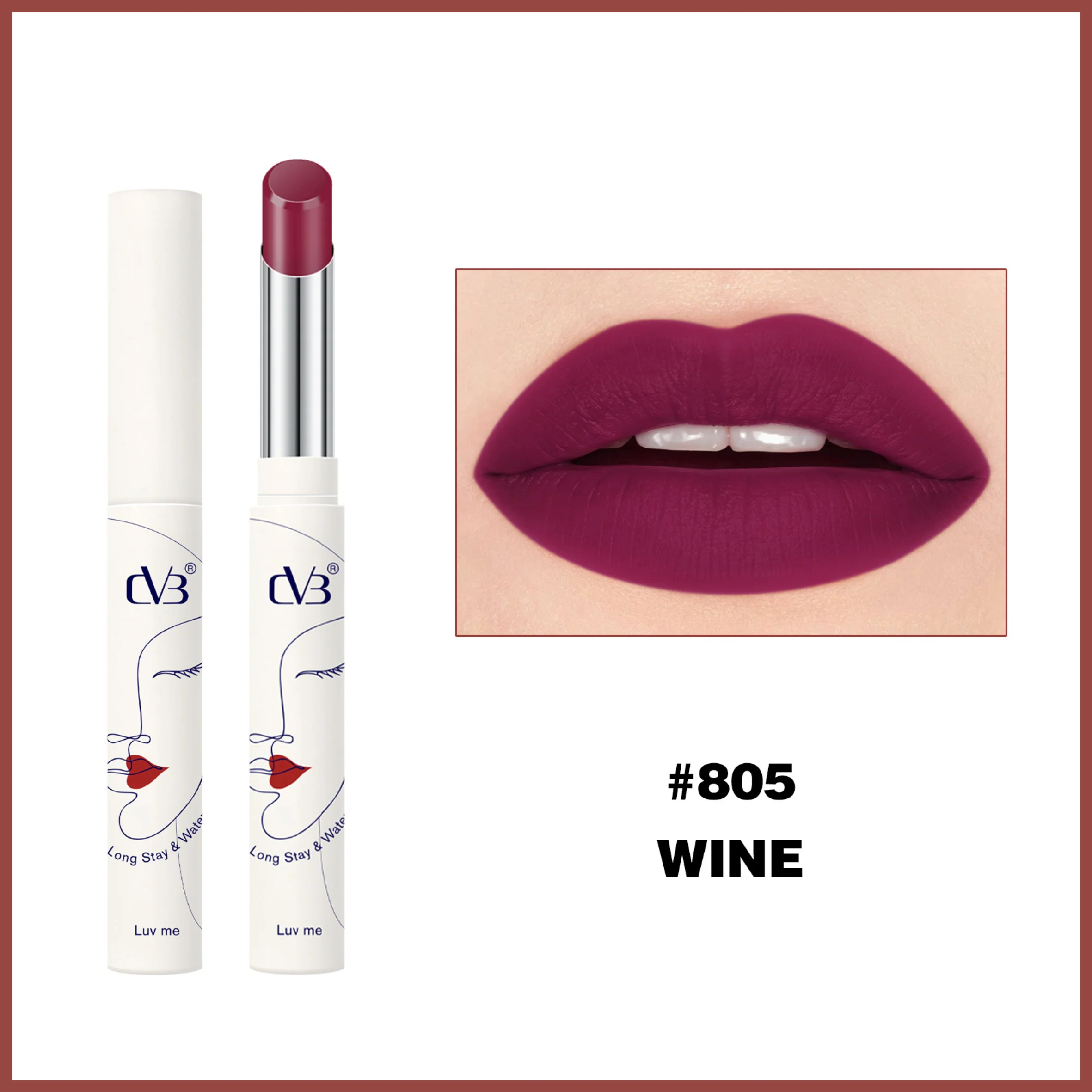 CVB Luv Me Non Transfer Matte Lipstick Long  stay & Waterproof - Image 5