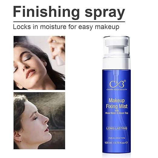 CVB Makeup Fixing Mist with Rose Water & Green Tea – 80ml C20 - Image 5