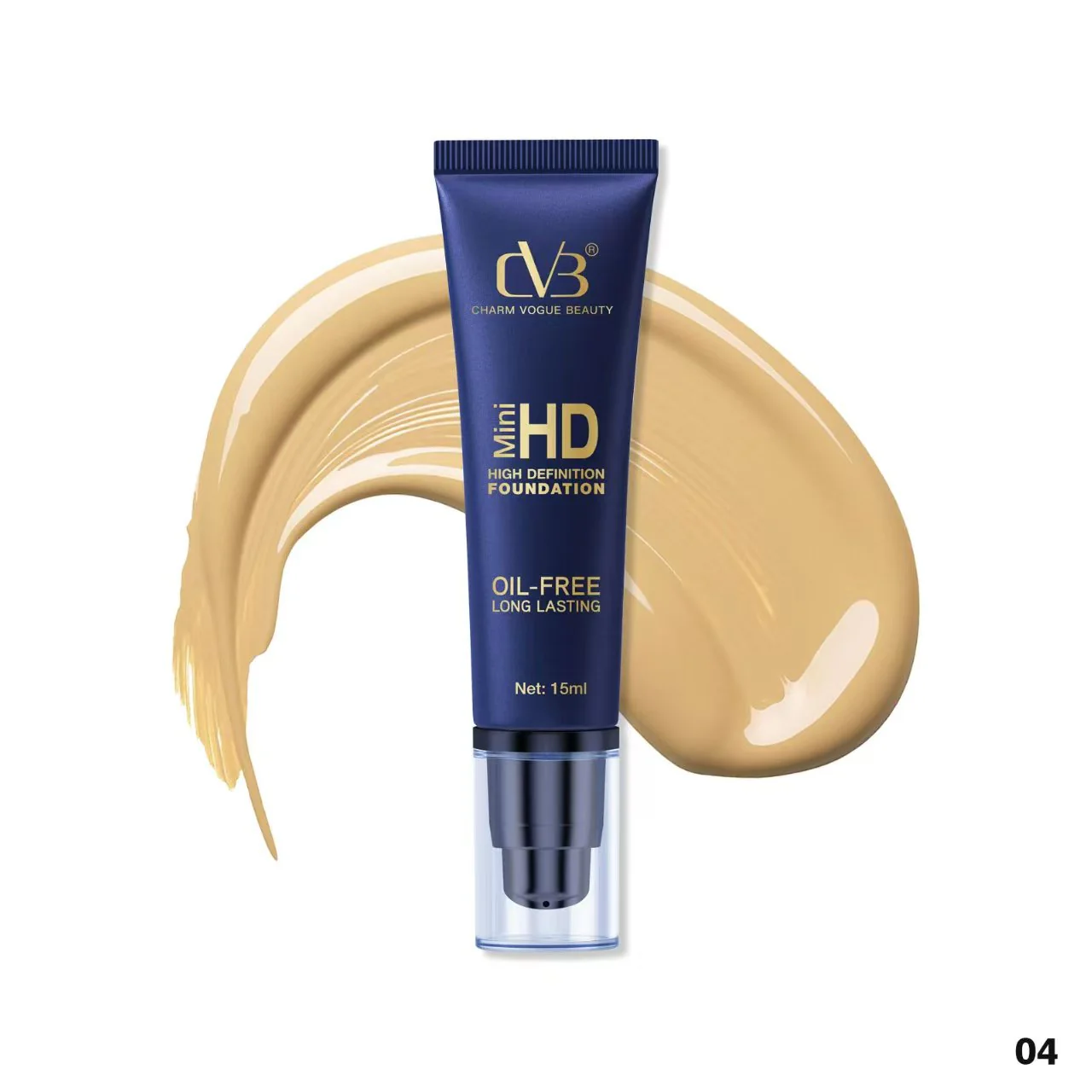 Cvb Mini Hd High Definition Foundation  Oil-Free Long Lasting Net 15 Ml C245 Set of 2 Pics - Image 2